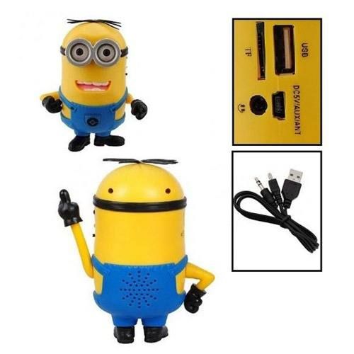 Caixa De Som USB e Micro-SD Minions